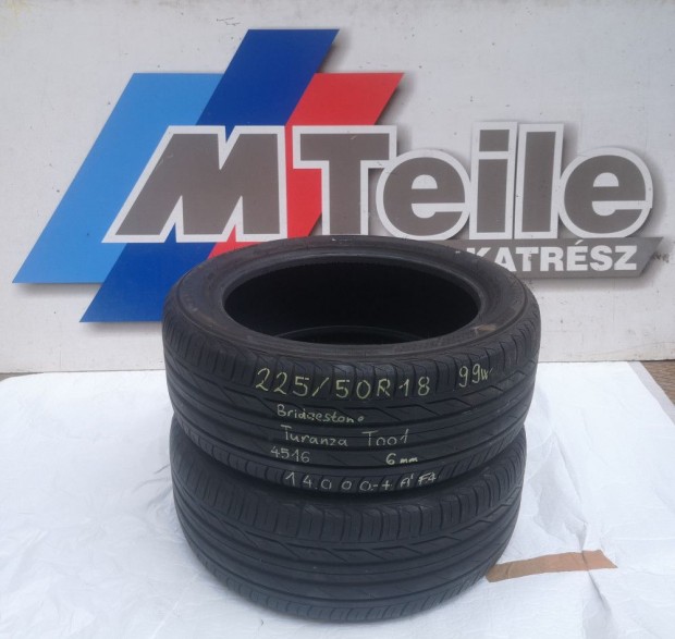 �R/2DB! [GY�RI HASZN�LT] NY�RI GUMI - 225/50 R18 - 99W - BRIDGESTONE